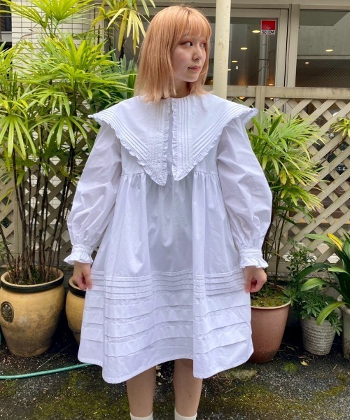 Candy Stripper（キャンディストリッパー）の「CEREMONY BIG COLLAR ドレス（ワンピース・レディース・カーキ/オフホワイト/ブラック・2）」の18枚目の写真