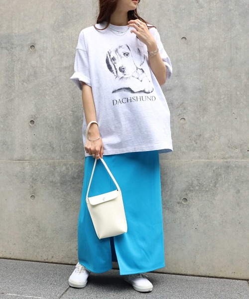 HONEYSUCKLE ROSE（ハニーサックルローズ）の「【HONEYSUCKLE ROSE】フロントスリットスカート（スカート・レディース・ブラック/ダークブラウン/ブルー/グリーン/パープル/レッド/オレンジ・M/L）」の11枚目の写真