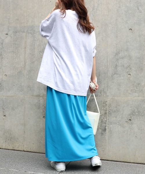 HONEYSUCKLE ROSE（ハニーサックルローズ）の「【HONEYSUCKLE ROSE】フロントスリットスカート（スカート・レディース・ブラック/ダークブラウン/ブルー/グリーン/パープル/レッド/オレンジ・M/L）」の15枚目の写真