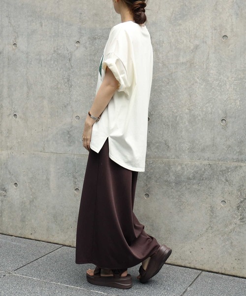 HONEYSUCKLE ROSE（ハニーサックルローズ）の「【HONEYSUCKLE ROSE】フロントスリットスカート（スカート・レディース・ブラック/ダークブラウン/ブルー/グリーン/パープル/レッド/オレンジ・M/L）」の14枚目の写真