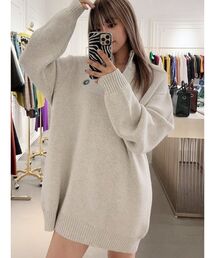 EVRIS | SUNNYハーフジップニットトップス(ニット/セーター)