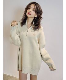 EVRIS | SUNNYハーフジップニットトップス(ニット/セーター)