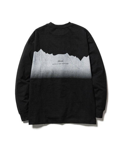 NANGA(ナンガ)の「ECO HYBRID RIDGE LINE PRINT L/S TEE/エコハイブリッドリッジラインプリントロングスリーブティー(Tシャツ/カットソー・メンズ・ホワイト/ブラック・S/M/L/XL)」の9枚目の写真