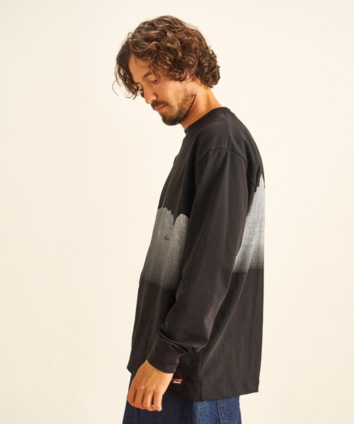NANGA(ナンガ)の「ECO HYBRID RIDGE LINE PRINT L/S TEE/エコハイブリッドリッジラインプリントロングスリーブティー(Tシャツ/カットソー・メンズ・ホワイト/ブラック・S/M/L/XL)」の5枚目の写真