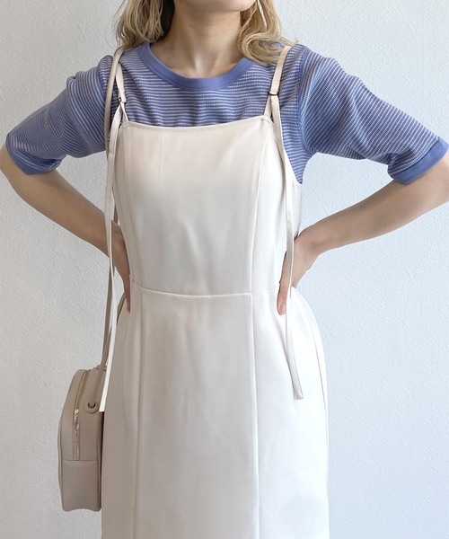 w closet(ダブルクローゼット)の「テレコボーダークルーネックプルオーバー(Tシャツ/カットソー・レディース・ピンク/ブルー系その他/ブラック×ホワイト・FREE)」の17枚目の写真