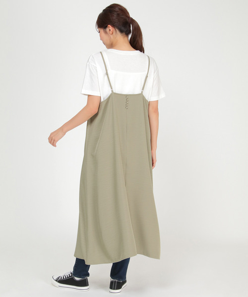 LBC（エルビーシー）の「Ｔシャツセットキャミワンピース（ワンピース・レディース・ライトグレー/ブラック/オリーブ・M/L）」の6枚目の写真