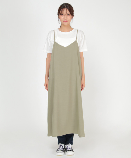 LBC（エルビーシー）の「Ｔシャツセットキャミワンピース（ワンピース・レディース・ライトグレー/ブラック/オリーブ・M/L）」の11枚目の写真