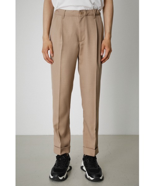 AZUL by moussy（アズールバイマウジー）の「CENTER CREASE TROUSERS/センタークリーストラウザー（その他パンツ・メンズ・ベージュ/ブラック・LARGE/SMALL/MEDIUM）」の6枚目の写真