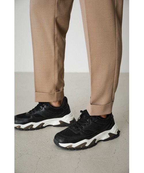 AZUL by moussy（アズールバイマウジー）の「CENTER CREASE TROUSERS/センタークリーストラウザー（その他パンツ・メンズ・ベージュ/ブラック・LARGE/SMALL/MEDIUM）」の11枚目の写真