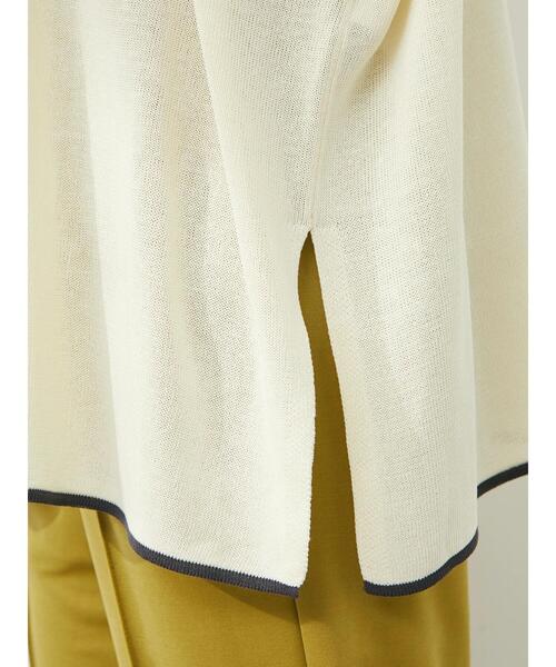 Green　Parks（グリーンパークス）の「配色ハイゲージニットベスト（ベスト・レディース・ダークグレー/アイボリー/イエロー・FREE）」の13枚目の写真