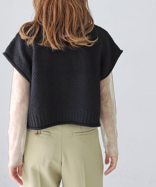 HER CLOSET（ハークローゼット）の「【shemoshelly】前後2wayケーブル柄ベスト（ベスト・レディース・アイボリー/ブラック/ベージュ・M）」の19枚目の写真