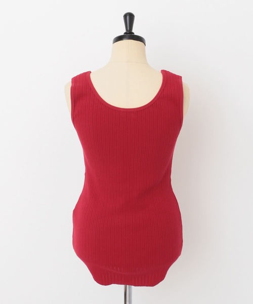 URBAN RESEARCH DOORS（アーバンリサーチドアーズ）の「アイレットテレコタンクトップ（タンクトップ・レディース・ブラック/オフホワイト/レッド/ベージュ系その他・MEDIUM）」の10枚目の写真