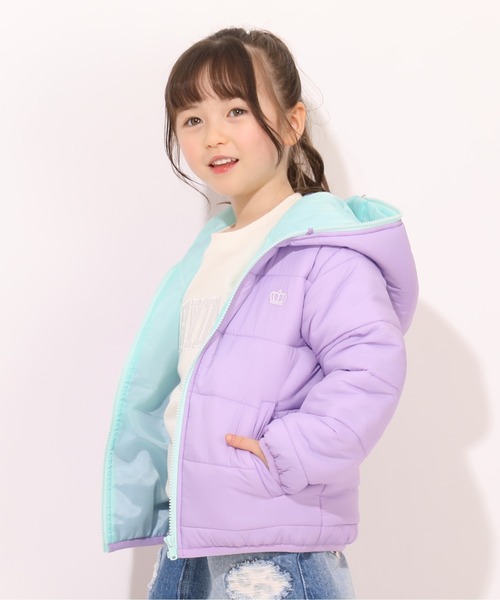 BABYDOLL(ベビードール)の「通販限定 フェイクダウンアウター 7161K(ダウンジャケット/コート・キッズ・ピンク/イエロー×グリーン/パープル/グリーン/ブラック・140cm/150cm/130cm/120cm/110cm/100cm/90cm)」の15枚目の写真