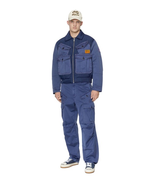 DIESEL（ディーゼル）の「メンズ ウィンタージャケット（ミリタリージャケット・メンズ・ネイビー・MEDIUM/LARGE/SMALL/X-LARGE）」の4枚目の写真