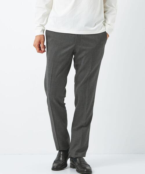 green label relaxing（グリーンレーベルリラクシング）の「TWPU サキソニー NP スラックス -ウォッシャブル・ストレッチ・防シワ・ウエストアジャスター-（スラックス・メンズ・ブラウン/グレー/ダークグレー・M/L/XL/S）」の2枚目の写真