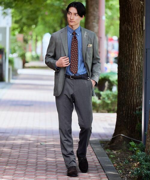 green label relaxing（グリーンレーベルリラクシング）の「TWPU サキソニー NP スラックス -ウォッシャブル・ストレッチ・防シワ・ウエストアジャスター-（スラックス・メンズ・ブラウン/グレー/ダークグレー・M/L/XL/S）」の4枚目の写真