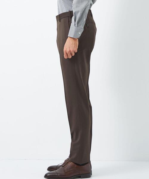 green label relaxing（グリーンレーベルリラクシング）の「TWPU サキソニー NP スラックス -ウォッシャブル・ストレッチ・防シワ・ウエストアジャスター-（スラックス・メンズ・ブラウン/グレー/ダークグレー・M/L/XL/S）」の7枚目の写真