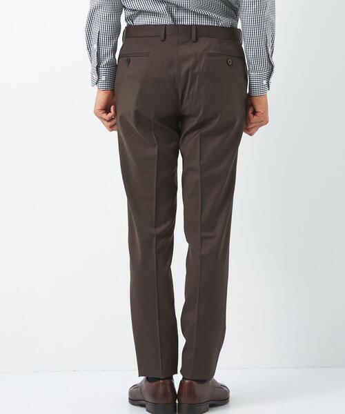 green label relaxing（グリーンレーベルリラクシング）の「TWPU サキソニー NP スラックス -ウォッシャブル・ストレッチ・防シワ・ウエストアジャスター-（スラックス・メンズ・ブラウン/グレー/ダークグレー・M/L/XL/S）」の8枚目の写真