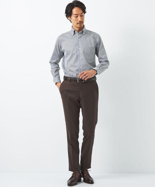 green label relaxing（グリーンレーベルリラクシング）の「TWPU サキソニー NP スラックス -ウォッシャブル・ストレッチ・防シワ・ウエストアジャスター-（スラックス・メンズ・ブラウン/グレー/ダークグレー・M/L/XL/S）」の9枚目の写真