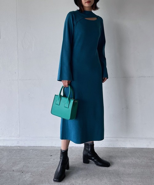 PAGEBOY(ページボーイ)の「スラッシュデザインニットワンピース(ワンピース・レディース・ブラック/オフホワイト/ブルー系その他・FREE)」の19枚目の写真