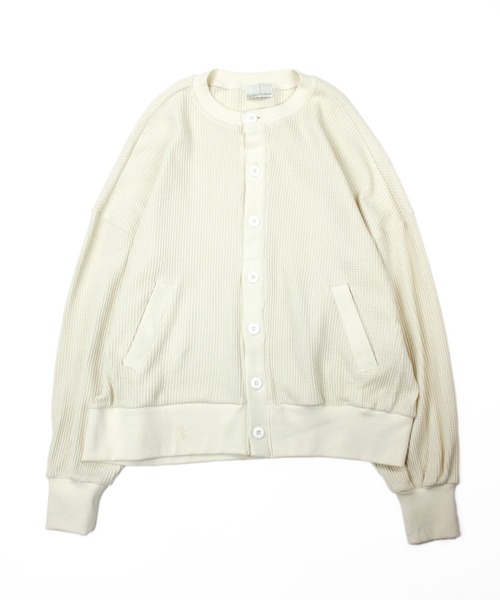 Universal Style Wear(ユニバーサルスタイルウェア)の「Universal Style Wear ビッグ ドルマン ワッフル クルー カーディガン(カーディガン/ボレロ・メンズ・ブラック/杢グレー/オフホワイト/ブラウン・X-LARGE/LARGE/MEDIUM)」の9枚目の写真