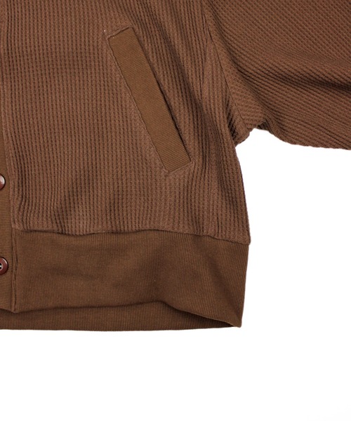 Universal Style Wear(ユニバーサルスタイルウェア)の「Universal Style Wear ビッグ ドルマン ワッフル クルー カーディガン(カーディガン/ボレロ・メンズ・ブラック/杢グレー/オフホワイト/ブラウン・X-LARGE/LARGE/MEDIUM)」の17枚目の写真
