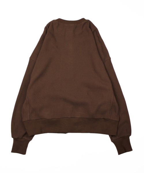 Universal Style Wear(ユニバーサルスタイルウェア)の「Universal Style Wear ビッグ ドルマン ワッフル クルー カーディガン(カーディガン/ボレロ・メンズ・ブラック/杢グレー/オフホワイト/ブラウン・X-LARGE/LARGE/MEDIUM)」の19枚目の写真