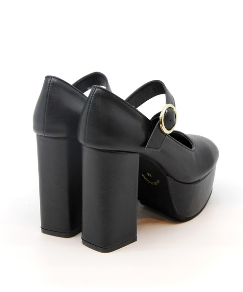 Sugar Sugar（シュガーシュガー）の「【SUGAR SUGAR シュガーシュガー】ソフトスクエアチャンキーヒールストラップパンプス（パンプス・レディース・ブラック/グレー系その他/ダークブラウン・S/M/L/LL）」の9枚目の写真