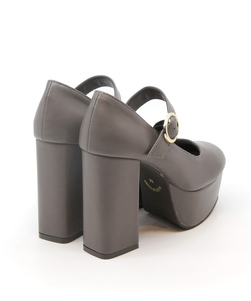 Sugar Sugar（シュガーシュガー）の「【SUGAR SUGAR シュガーシュガー】ソフトスクエアチャンキーヒールストラップパンプス（パンプス・レディース・ブラック/グレー系その他/ダークブラウン・S/M/L/LL）」の11枚目の写真