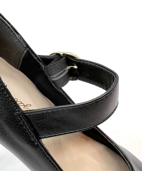 Sugar Sugar（シュガーシュガー）の「【SUGAR SUGAR シュガーシュガー】ソフトスクエアチャンキーヒールストラップパンプス（パンプス・レディース・ブラック/グレー系その他/ダークブラウン・S/M/L/LL）」の10枚目の写真