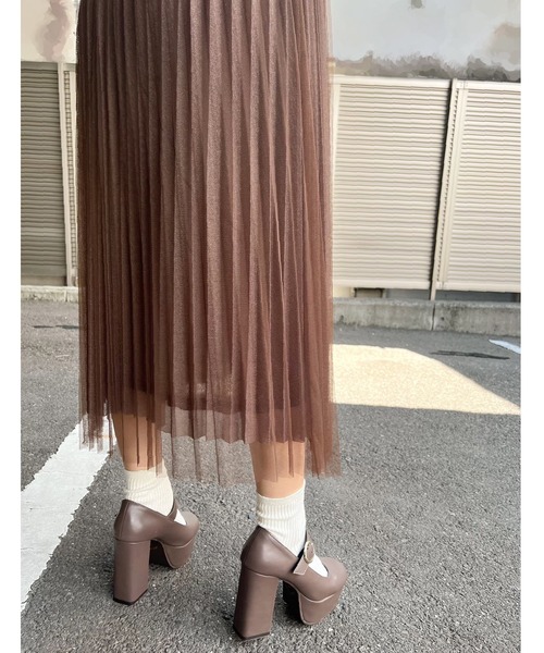 Sugar Sugar（シュガーシュガー）の「【SUGAR SUGAR シュガーシュガー】ソフトスクエアチャンキーヒールストラップパンプス（パンプス・レディース・ブラック/グレー系その他/ダークブラウン・S/M/L/LL）」の19枚目の写真