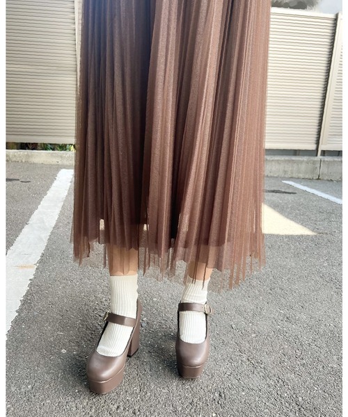 Sugar Sugar（シュガーシュガー）の「【SUGAR SUGAR シュガーシュガー】ソフトスクエアチャンキーヒールストラップパンプス（パンプス・レディース・ブラック/グレー系その他/ダークブラウン・S/M/L/LL）」の20枚目の写真