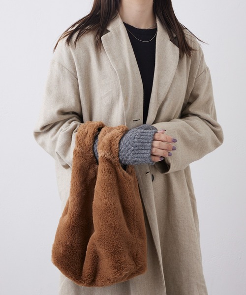 BIRTHDAY BAR（バースデイバー）の「アームウォーマー バスケットウィーブ  アルパカ（アームカバー・レディース・ベージュ/グレー/ブラウン・フリー）」の9枚目の写真