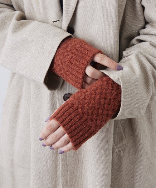 BIRTHDAY BAR（バースデイバー）の「アームウォーマー バスケットウィーブ  アルパカ（アームカバー・レディース・ベージュ/グレー/ブラウン・フリー）」の19枚目の写真