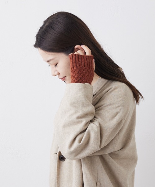 BIRTHDAY BAR（バースデイバー）の「アームウォーマー バスケットウィーブ  アルパカ（アームカバー・レディース・ベージュ/グレー/ブラウン・フリー）」の13枚目の写真