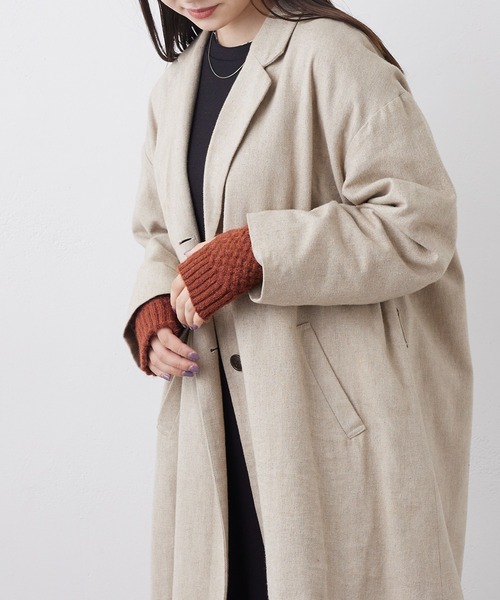 BIRTHDAY BAR（バースデイバー）の「アームウォーマー バスケットウィーブ  アルパカ（アームカバー・レディース・ベージュ/グレー/ブラウン・フリー）」の14枚目の写真