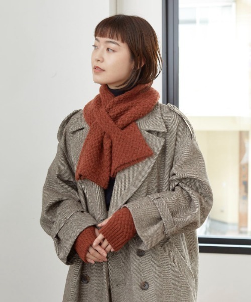 BIRTHDAY BAR（バースデイバー）の「アームウォーマー バスケットウィーブ  アルパカ（アームカバー・レディース・ベージュ/グレー/ブラウン・フリー）」の15枚目の写真