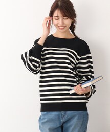 DRESKIP | 袖ボタンガーター切り替えニット(ニット/セーター)