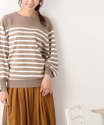 DRESKIP | 袖ボタンガーター切り替えニット(ニット/セーター)