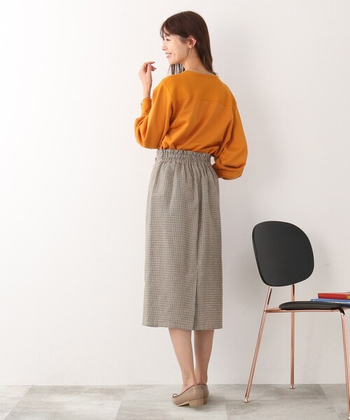 DRESKIP(ドレスキップ)の「◆袖ボタンガーター切り替えニット(ニット/セーター・レディース・ブルー/ブラック系2/ベージュ系その他2/マスタード・02/03/04)」の17枚目の写真