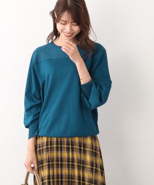 DRESKIP(ドレスキップ)の「◆袖ボタンガーター切り替えニット(ニット/セーター・レディース・ブルー/ブラック系2/ベージュ系その他2/マスタード・02/03/04)」の19枚目の写真