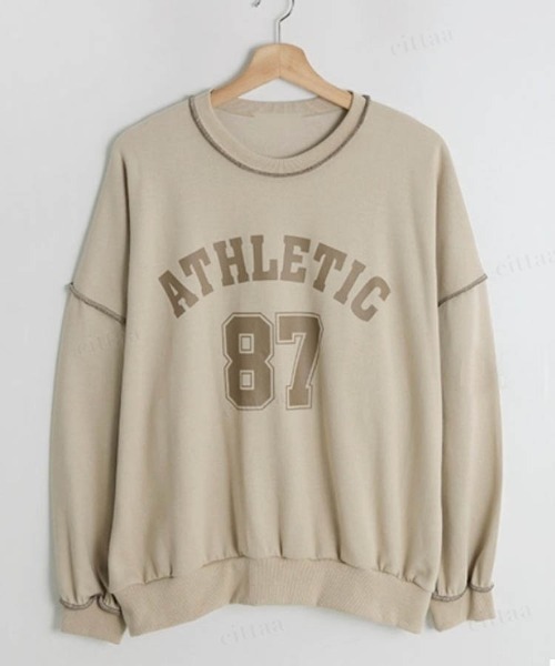 Dalfwin（ダールフィン）の「2022 AW 秋冬 韓国ファッション スウェット セット レディース【上下セット】87配色ステッチセットアップ スウェットパンツ トレーナー スウェットパンツ ジャージ オーバーサイズ ビッグシルエット（ルームウェア/パジャマ・レディース・ブラック/ベージュ/カーキ・FREE）」の15枚目の写真