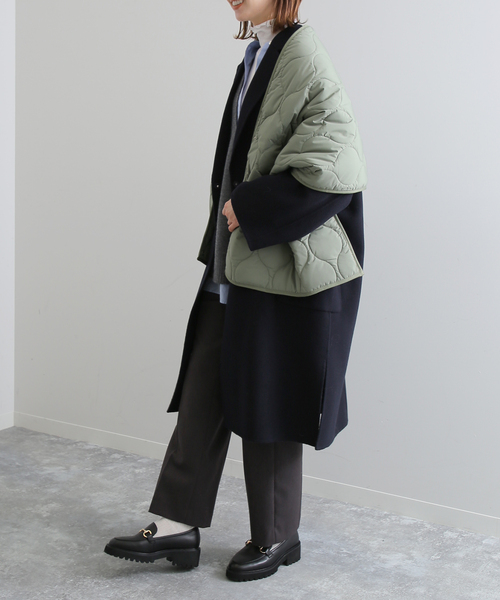 SLOBE IENA（スローブイエナ）の「SLOBE IENA キルティングマフラー（マフラー・レディース・カーキ/ホワイト・FREE）」の10枚目の写真