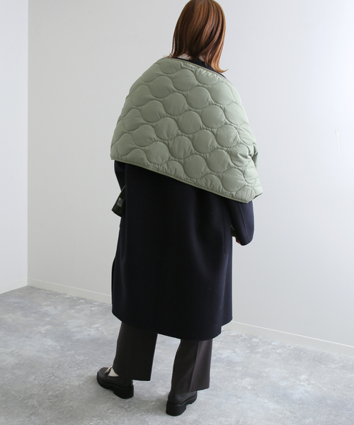 SLOBE IENA（スローブイエナ）の「SLOBE IENA キルティングマフラー（マフラー・レディース・カーキ/ホワイト・FREE）」の11枚目の写真