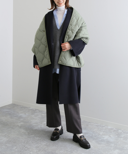 SLOBE IENA（スローブイエナ）の「SLOBE IENA キルティングマフラー（マフラー・レディース・カーキ/ホワイト・FREE）」の14枚目の写真