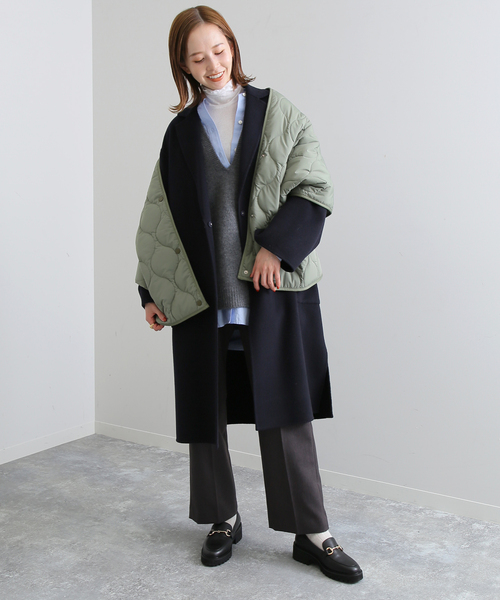 SLOBE IENA（スローブイエナ）の「SLOBE IENA キルティングマフラー（マフラー・レディース・カーキ/ホワイト・FREE）」の19枚目の写真