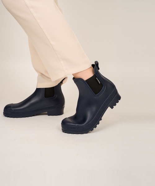 PATERNAZZI（パテルナッツィ）の「【PATERNAZZI/パテルナッツィ】イタリア製ショートレインブーツ サイドゴア（レインシューズ・レディース・ネイビー/ブラック/ダークグリーン/ダークブラウン/ダークグレー・36/37/38/39）」の5枚目の写真