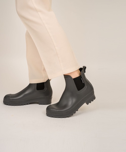 PATERNAZZI（パテルナッツィ）の「【PATERNAZZI/パテルナッツィ】イタリア製ショートレインブーツ サイドゴア（レインシューズ・レディース・ネイビー/ブラック/ダークグリーン/ダークブラウン/ダークグレー・36/37/38/39）」の3枚目の写真
