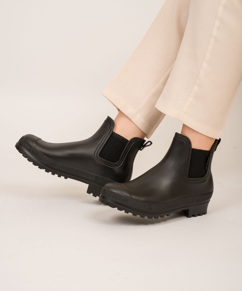 PATERNAZZI（パテルナッツィ）の「【PATERNAZZI/パテルナッツィ】イタリア製ショートレインブーツ サイドゴア（レインシューズ・レディース・ネイビー/ブラック/ダークグリーン/ダークブラウン/ダークグレー・36/37/38/39）」の2枚目の写真