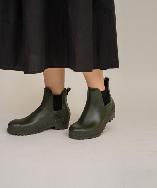 PATERNAZZI（パテルナッツィ）の「【PATERNAZZI/パテルナッツィ】イタリア製ショートレインブーツ サイドゴア（レインシューズ・レディース・ネイビー/ブラック/ダークグリーン/ダークブラウン/ダークグレー・36/37/38/39）」の4枚目の写真